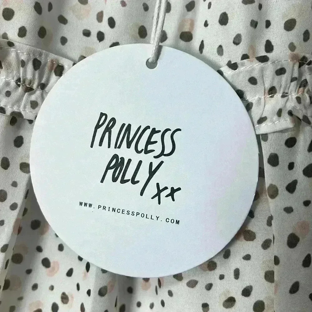 Princess Polly Rasmus Linen Blend Ruffle Mini Skirt Size 6 White NWT - Picture 4 of 16